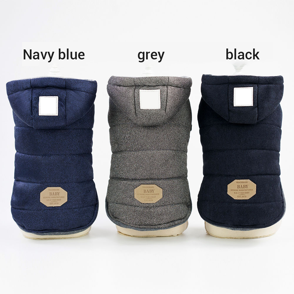 Vêtement Chien Automne Hiver – Manteau Coton Deux Pattes