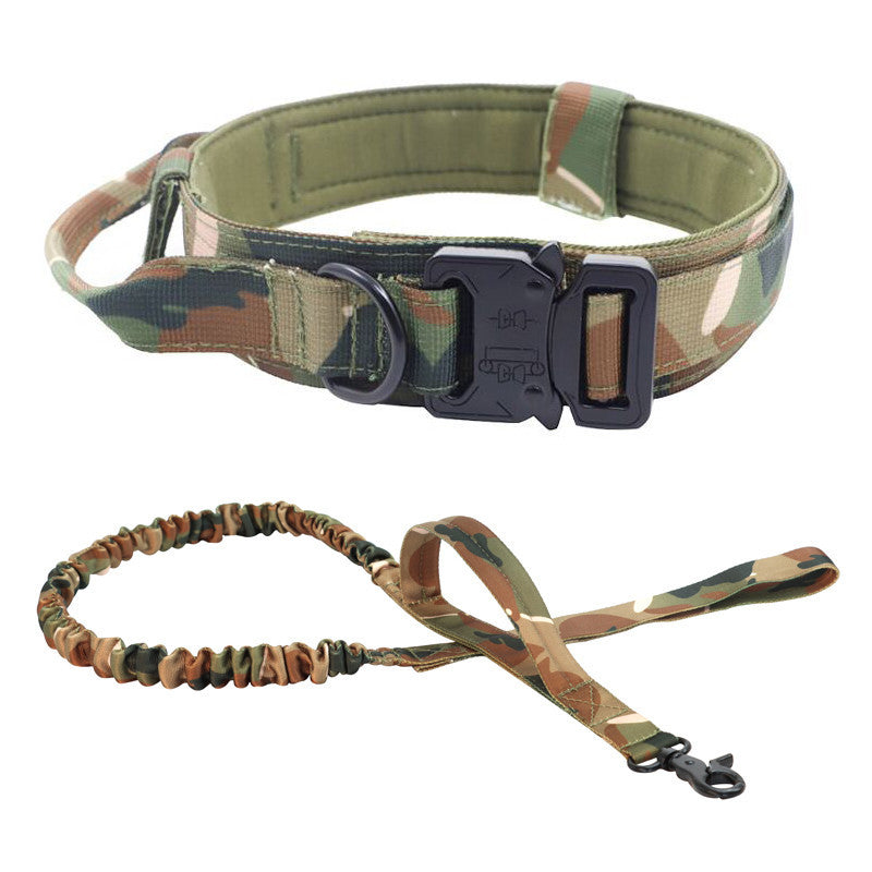 Collier Tactique Nylon pour Chien – Laisse Outdoor Ajustable