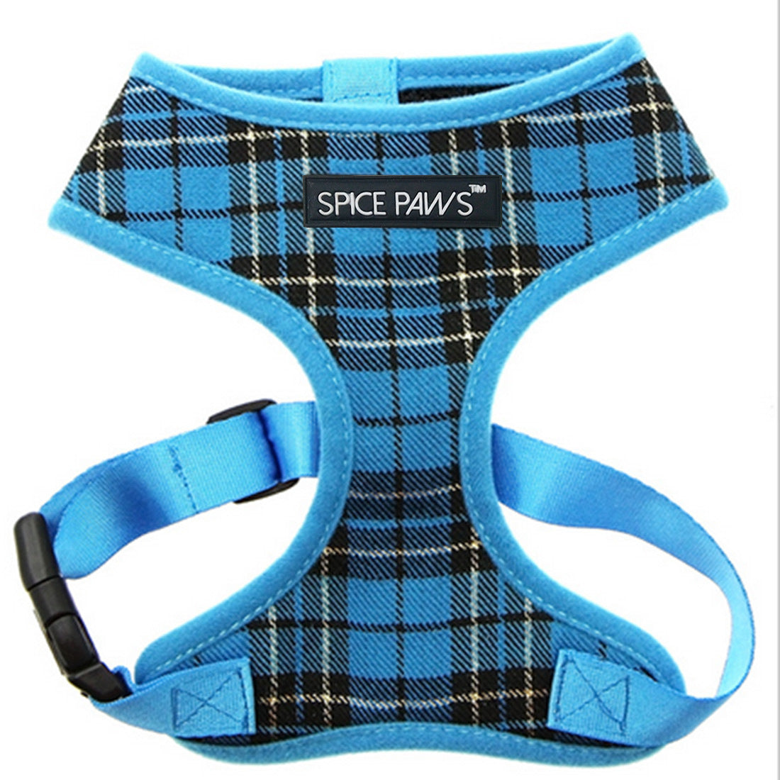 Adjustable Dog Harness Vest Style Dog Outing Classic Plaid Traction Chest Harness