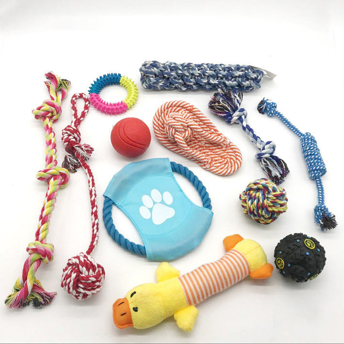 Set de Jouets pour Chien – Corde Coton & Mordant Anti-Ennui