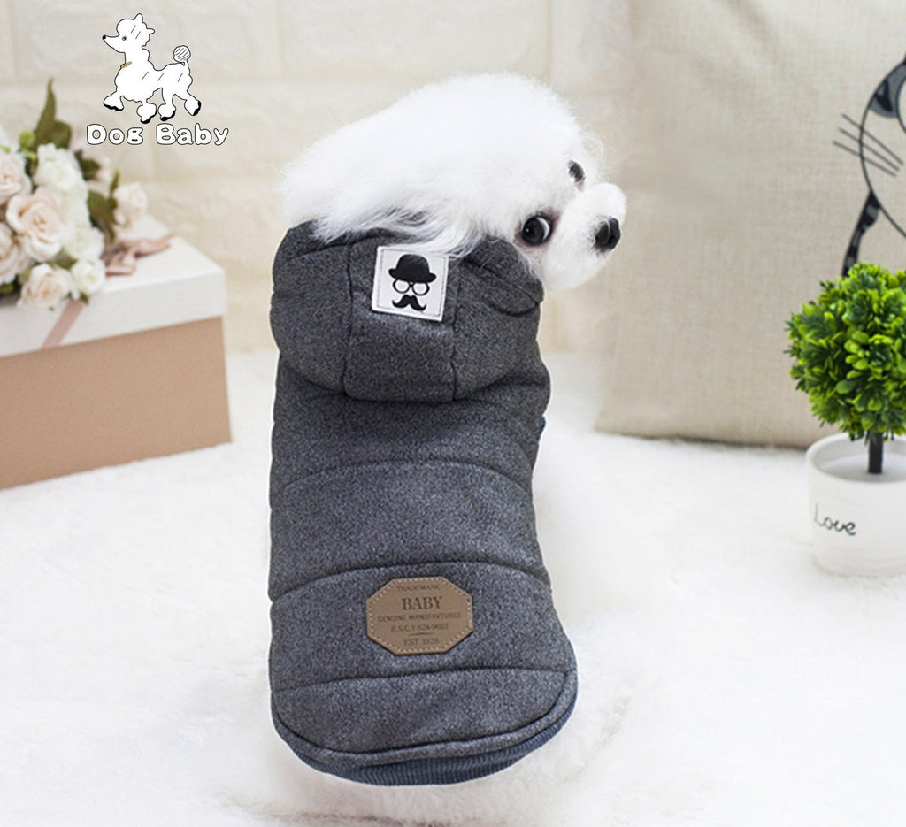 Vêtement Chien Automne Hiver – Manteau Coton Deux Pattes