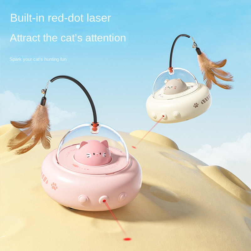 Jouet Chat Plume Interactif – Baguette Télescopique