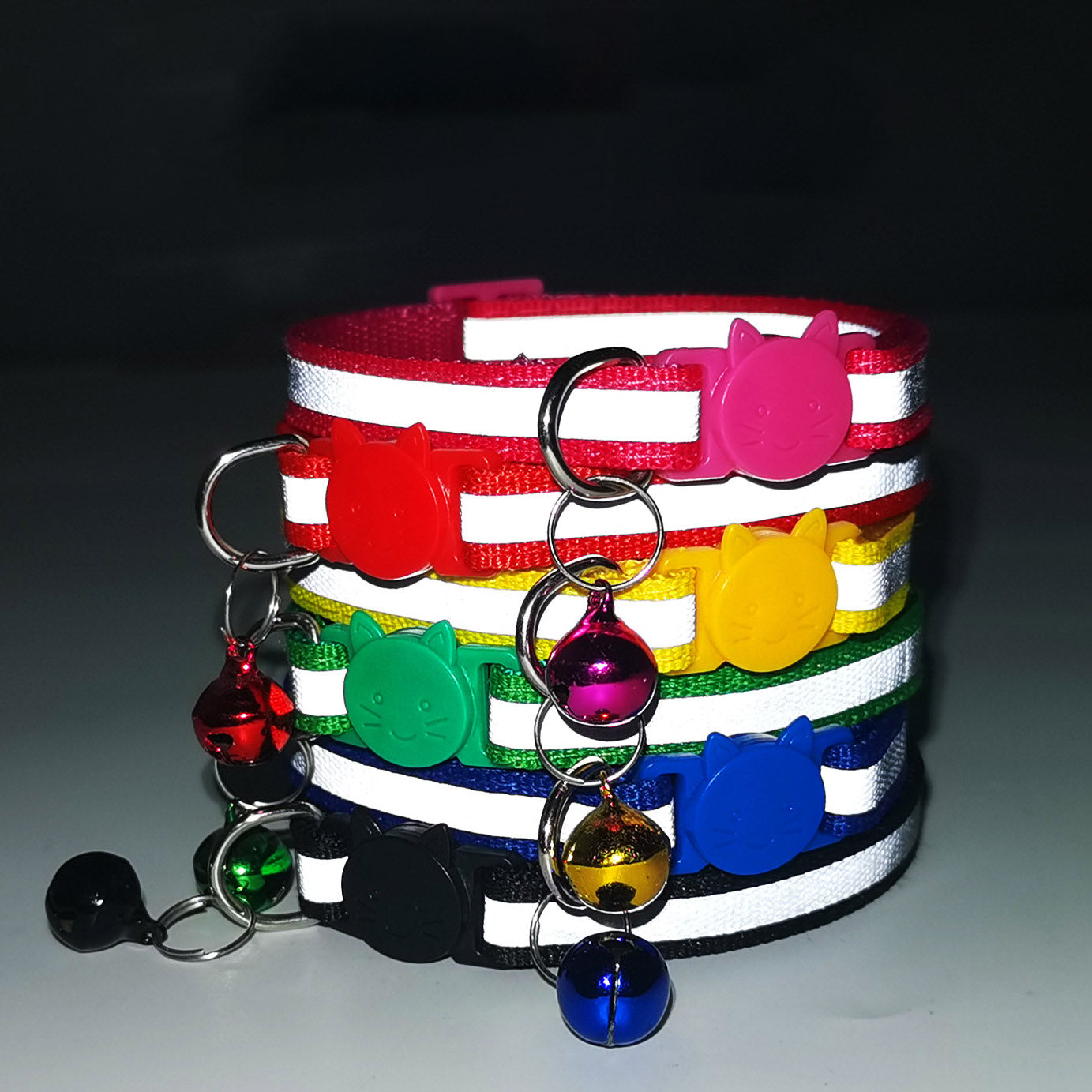 Collier Chat Sécurité Réfléchissant Coloré – Avec Clochette