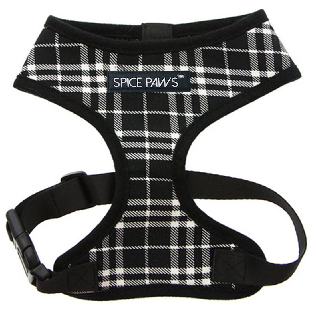 Adjustable Dog Harness Vest Style Dog Outing Classic Plaid Traction Chest Harness
