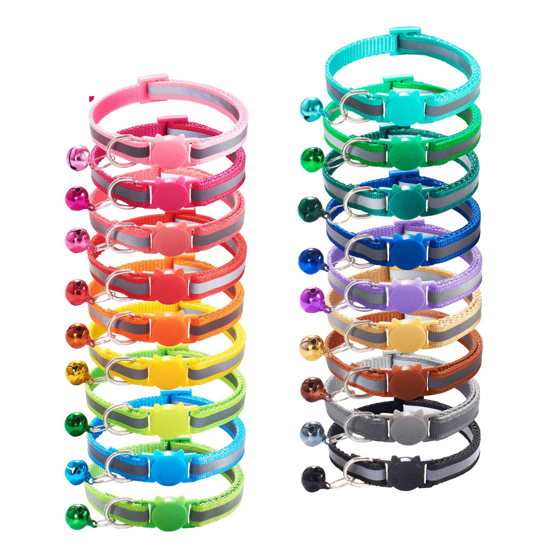 Collier Chat Sécurité Réfléchissant Coloré – Avec Clochette