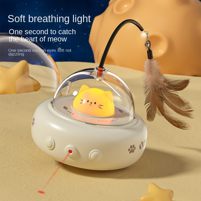 Jouet Chat Plume Interactif – Baguette Télescopique