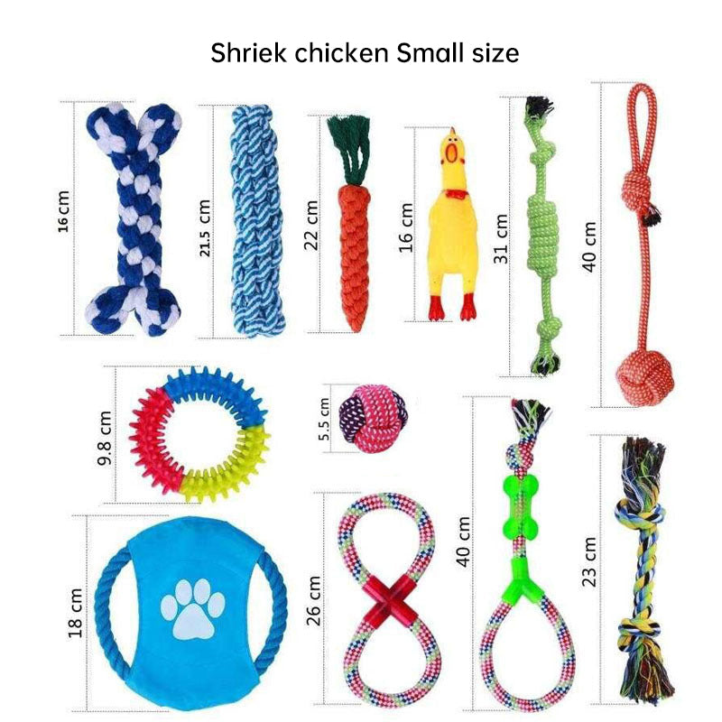 Set de Jouets Chien – Corde Coton & Mordant Dentaire