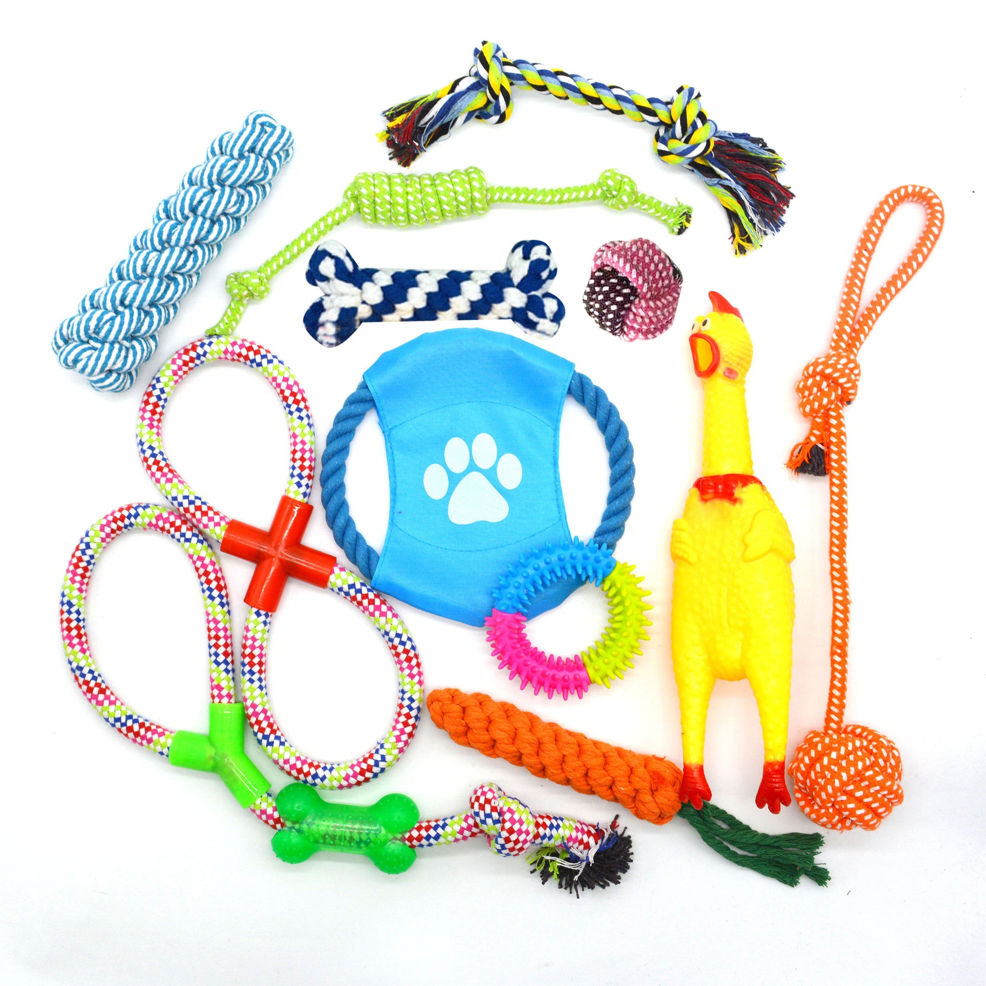 Set de Jouets Chien – Corde Coton & Mordant Dentaire