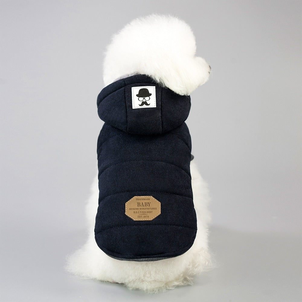Vêtement Chien Automne Hiver – Manteau Coton Deux Pattes