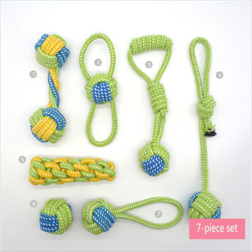 Set de Jouets pour Chien – Corde Coton & Mordant Anti-Ennui