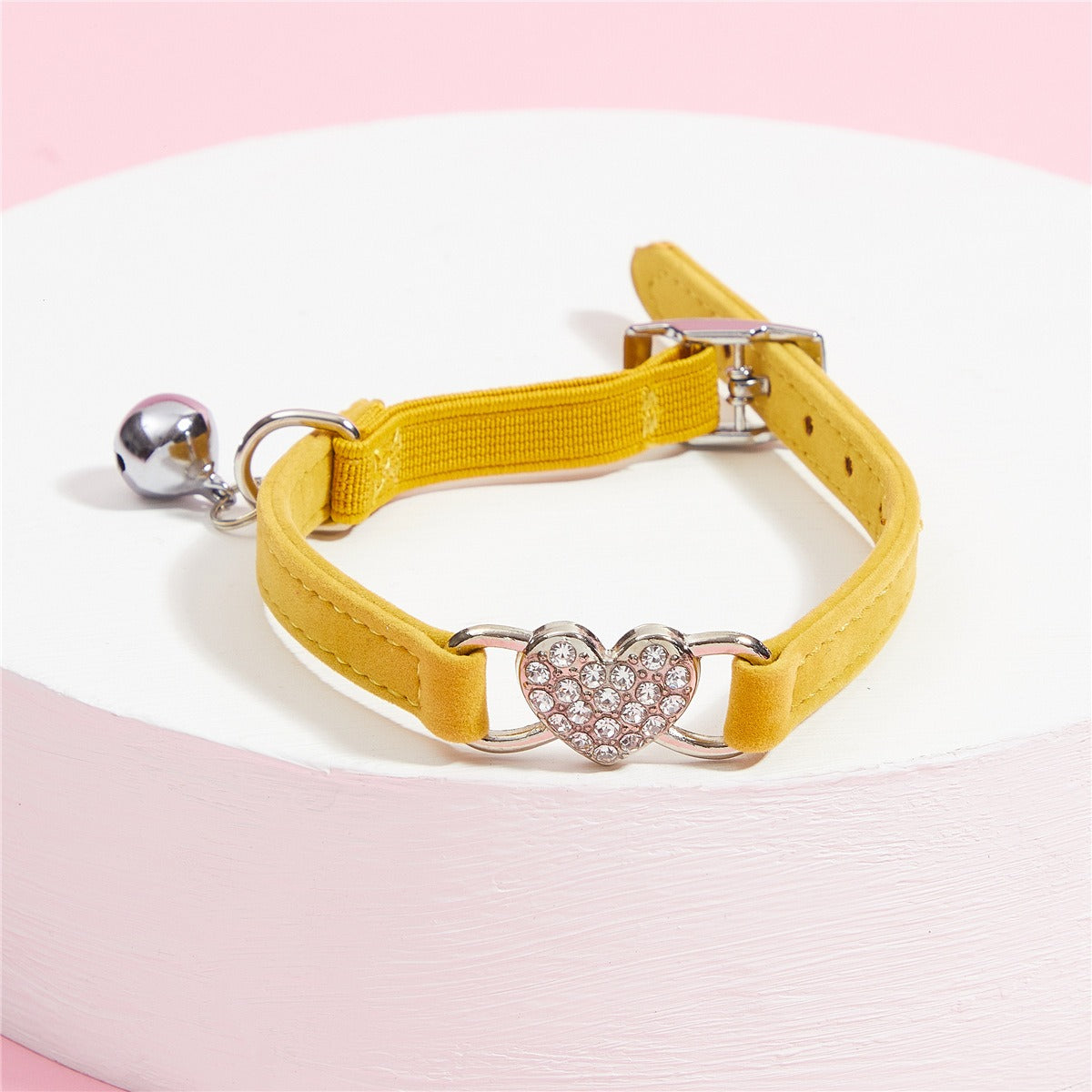 Collier Chat avec Strass et Clochette – Velours Doux