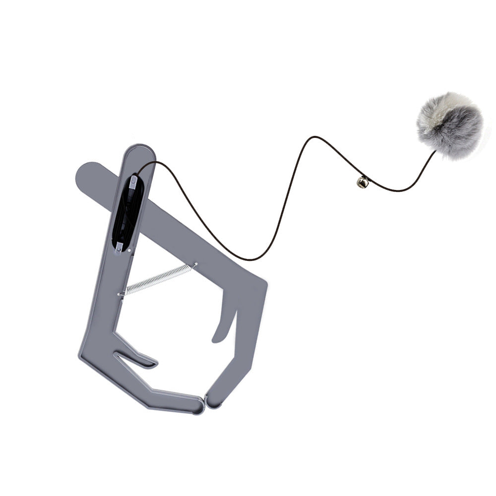 Jouet Chat Clip de Porte – Balle Taquine Élastique Ajustable