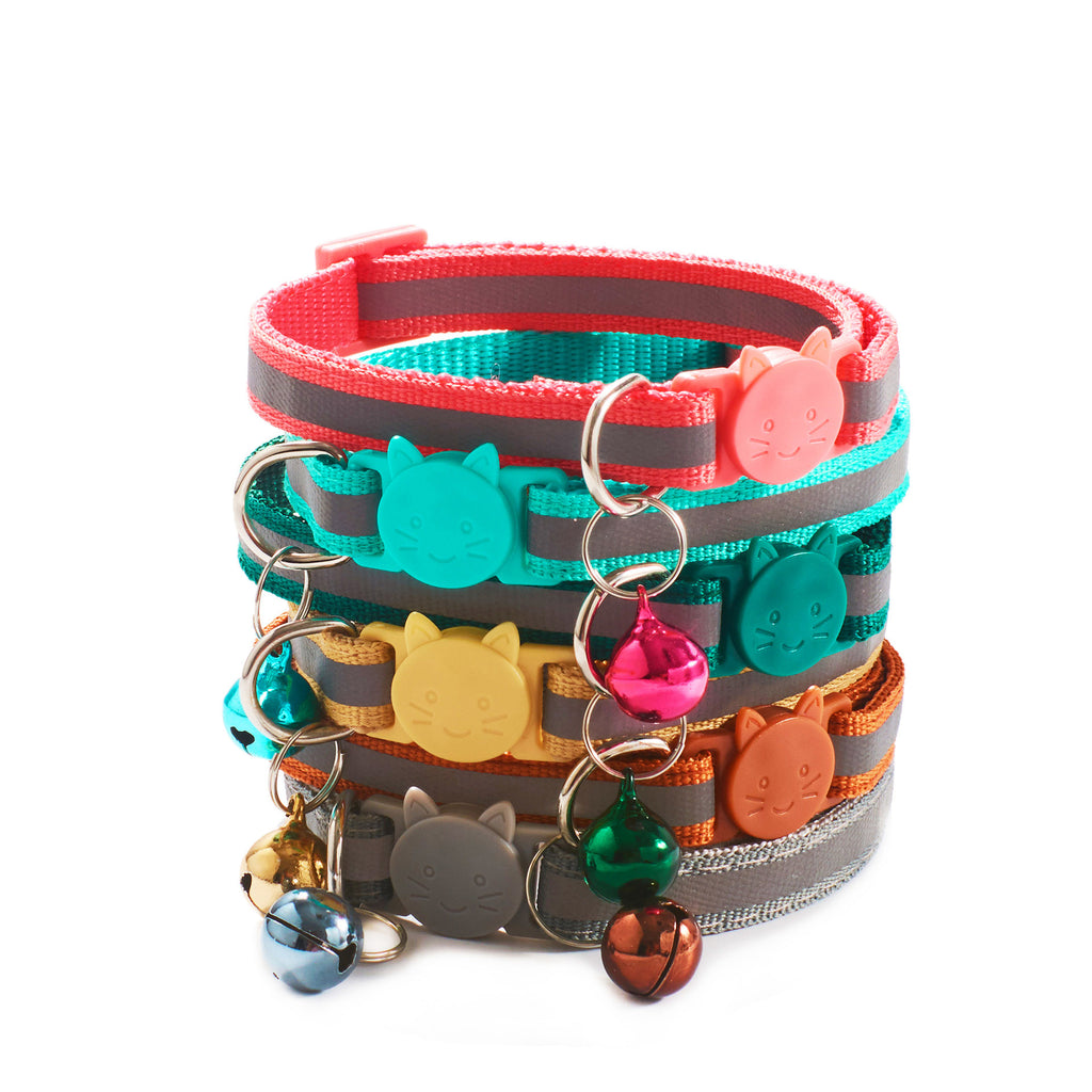 Collier Chat Sécurité Réfléchissant Coloré – Avec Clochette