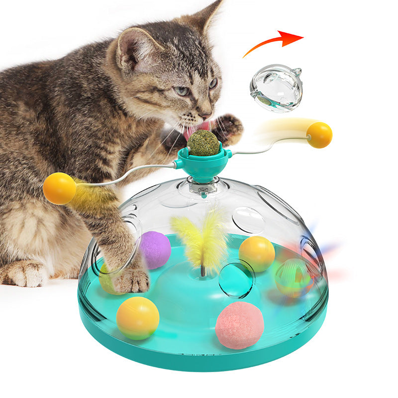 Jouet Chat Moulin à Vent avec Menthe – Boîte Surprise Interactive