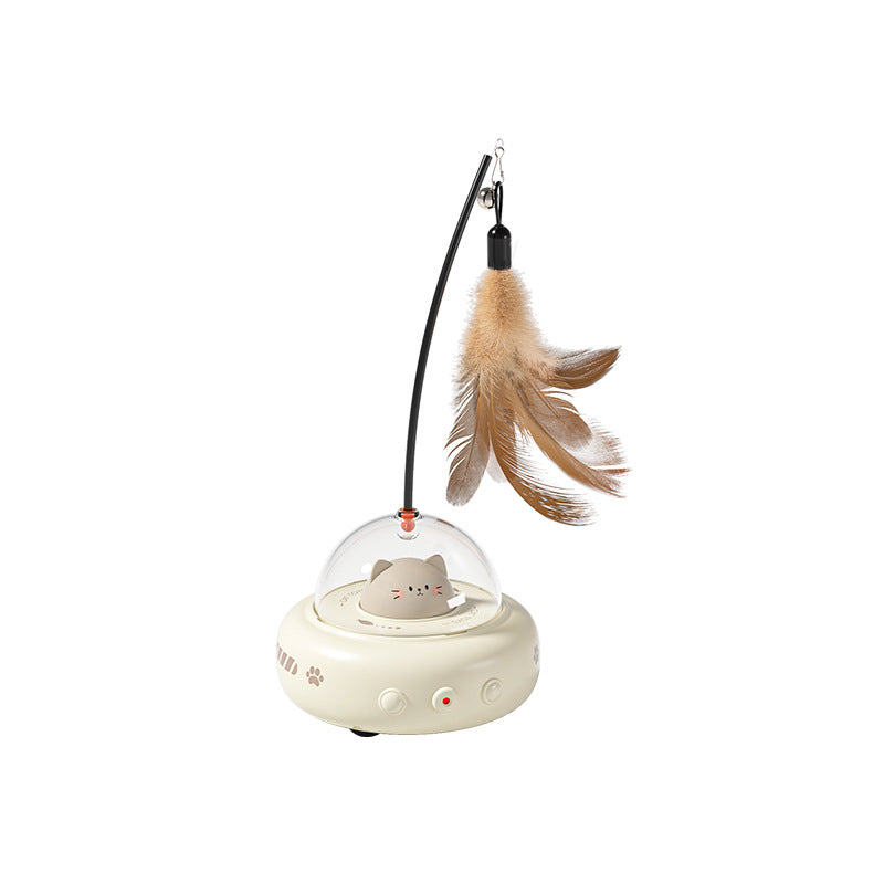 Jouet Chat Plume Interactif – Baguette Télescopique