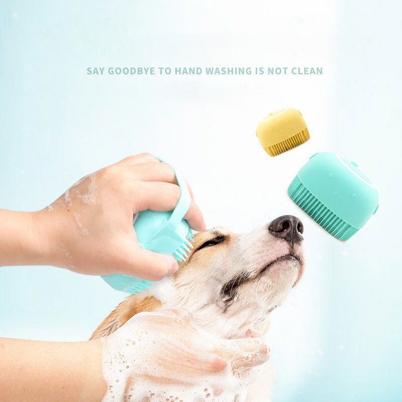 Brosse de Bain Silicone pour Animal – Massage & Shampooing