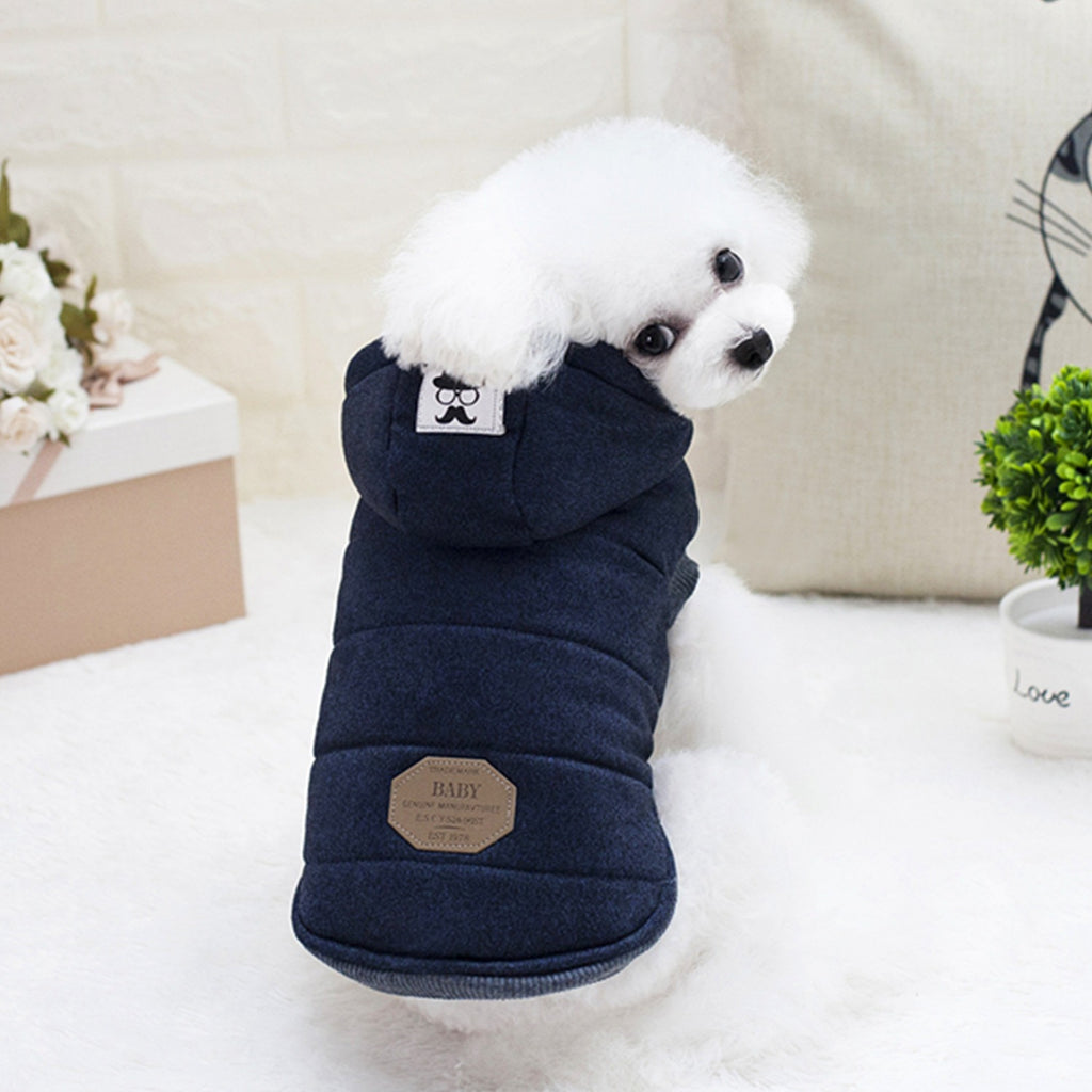Vêtement Chien Automne Hiver – Manteau Coton Deux Pattes