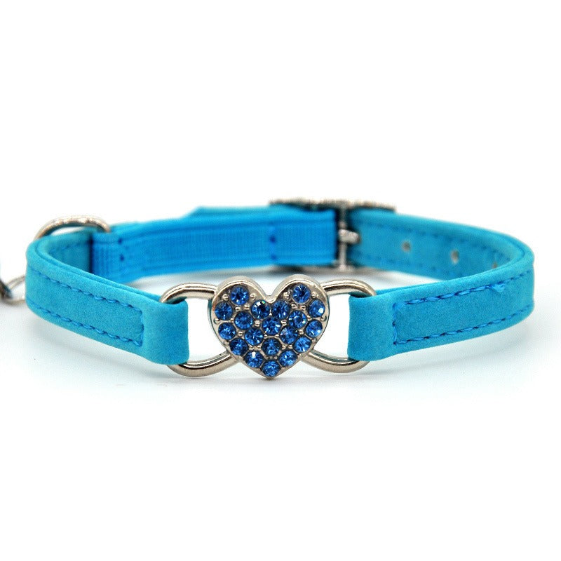 Collier Chat avec Strass et Clochette – Velours Doux