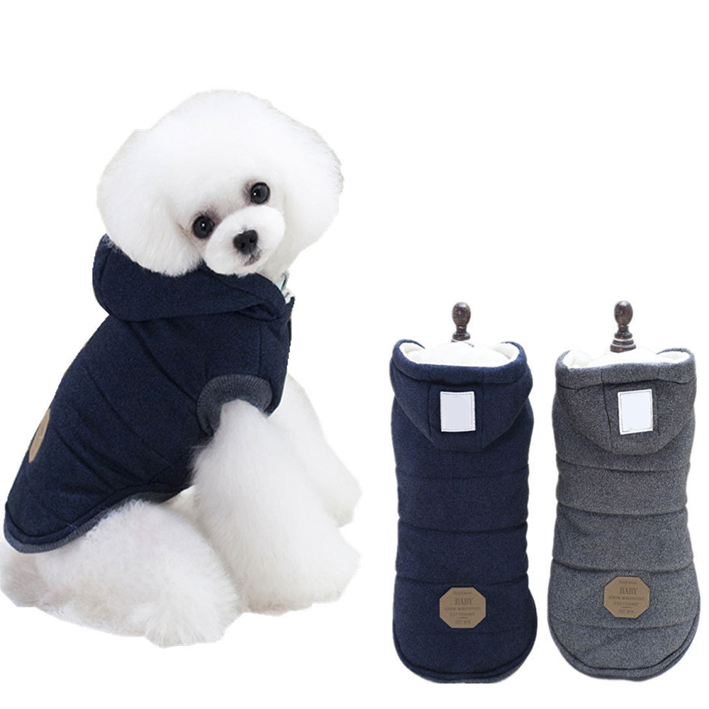 Vêtement Chien Automne Hiver – Manteau Coton Deux Pattes
