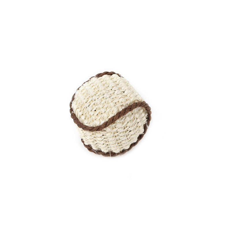 Balle Sisal pour Chat – Jouet Tricoté Anti-Ennui
